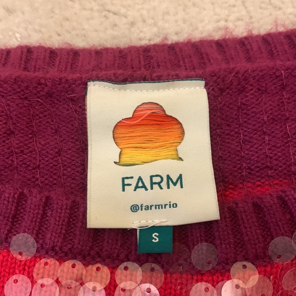 Farm Rio Striped Sequin Sweater - Picture 5 of 6